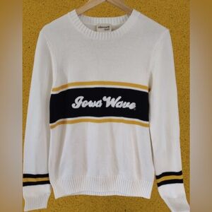 NWOT Iowa Wave Ellsworth + Ivy Crew Neck Sweater Preppy Team wear Sz Medium